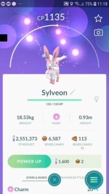 Sylveon ( Eevee Evolution ) Pokemon Tr@de Go