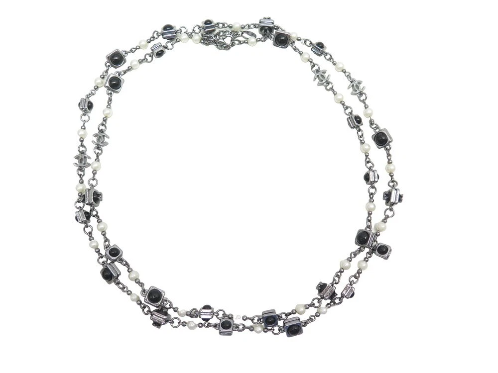 Grand Collier Sautoir Perles Blanches – 90 Cm – Bijou Fantaisie 3215
