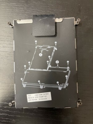 Caddy Disque Dur Pour HP 650 G2 - Sans Connecteur, Modèle 703267-001, Occasion Fonctionnel