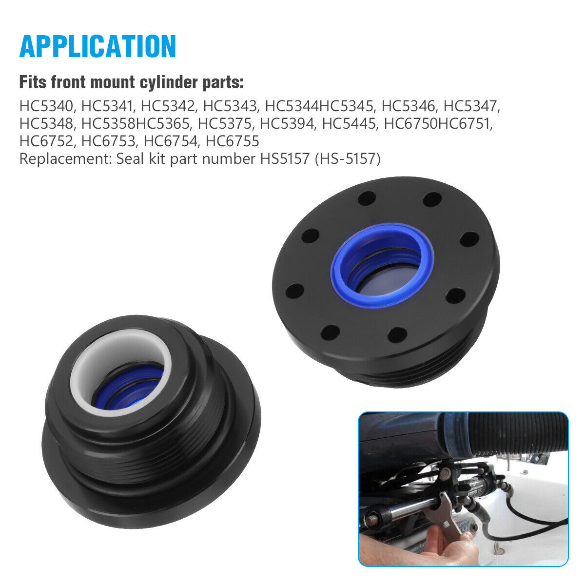 For,SeaStar,HC5345,HS5157 Front Mount Hydraulic Steering Cylinder Seal