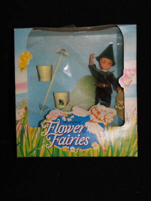 Neu verpackt Vintage 1980er Hornby Blumenfeen Privit Pixie mit Rechen & Hacke
