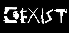 6 Pack Coexist Guns Rifles Grenade Black  White Vinyl Decal Bumper Sticker