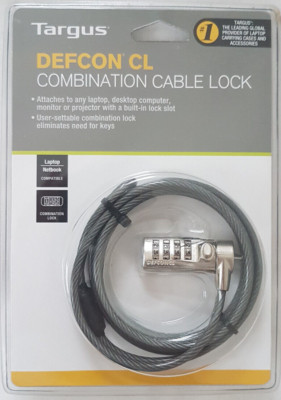 TARGUS Defcon CL Combination Kabelschloss / Laptopschloss 2 m Kensington NEU OVP