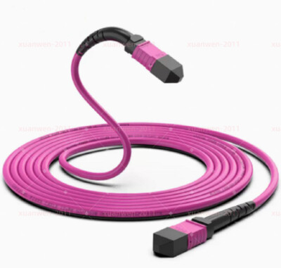 50M MTP/MPO 24 Fibers Type A LSZH OM4 50/125 um Fiber Cable Patch Cord MPO-MPO #