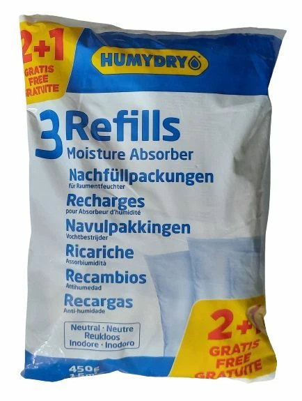 Humydry Raumentfeuchter Nachfüllpackungen 3x 450 g