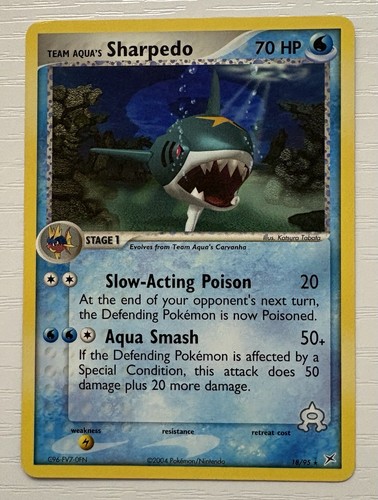 Team Aqua's Sharpedo 18/95 EX Team Magma vs Team Aqua