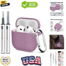 for Airpods 4th Case Cover, Come with Cleaner Kit,Soft Skin Silicone Case Cov...
