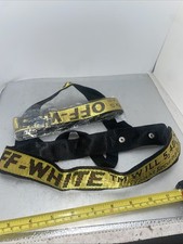 Off-White Weight Securing System Yellow Black Industrial Logo Belt unisex