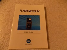Minolta Flash Meter IV Users Manual ONLY