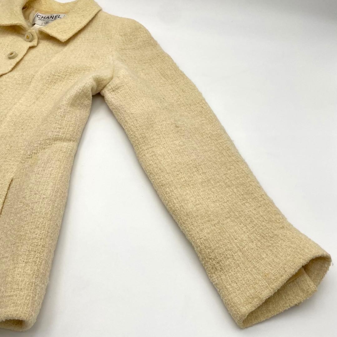 CHANEL model tweed jacket here mark button F/S fr… - image 7