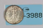 1937 AU BU TONED 50C WALKING LIBERTY SILVER HALF DOLLAR RAW-3988