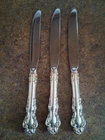 Reed & Barton Spanish Baroque Sterling Silver 3 Dinner Knives 9 3/4”