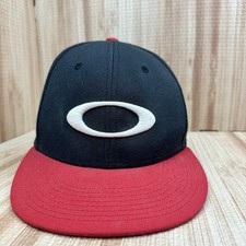 Vintage Oakley Hat Snapback Black Red Logo Acrylic Wool