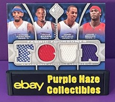 2009-10 SP Game Used Fabric Foursomes Rip Hamilton, Afflalo, Sharpe, Brown /199