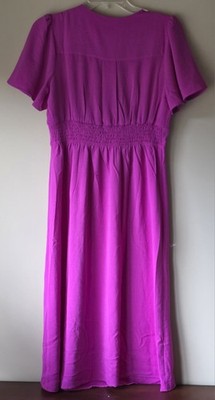 open lace back dress MONTEAU LOS ANGELES SCALLOPED FLORAL DRESS LADIES SIZE LARGE PRE-LOVED –  Betty's Marketplace