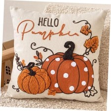 Pumpkin Fall Throw Pillow Cover 18x18 Inch 18x18 Inch Caramel Pack of 1 
