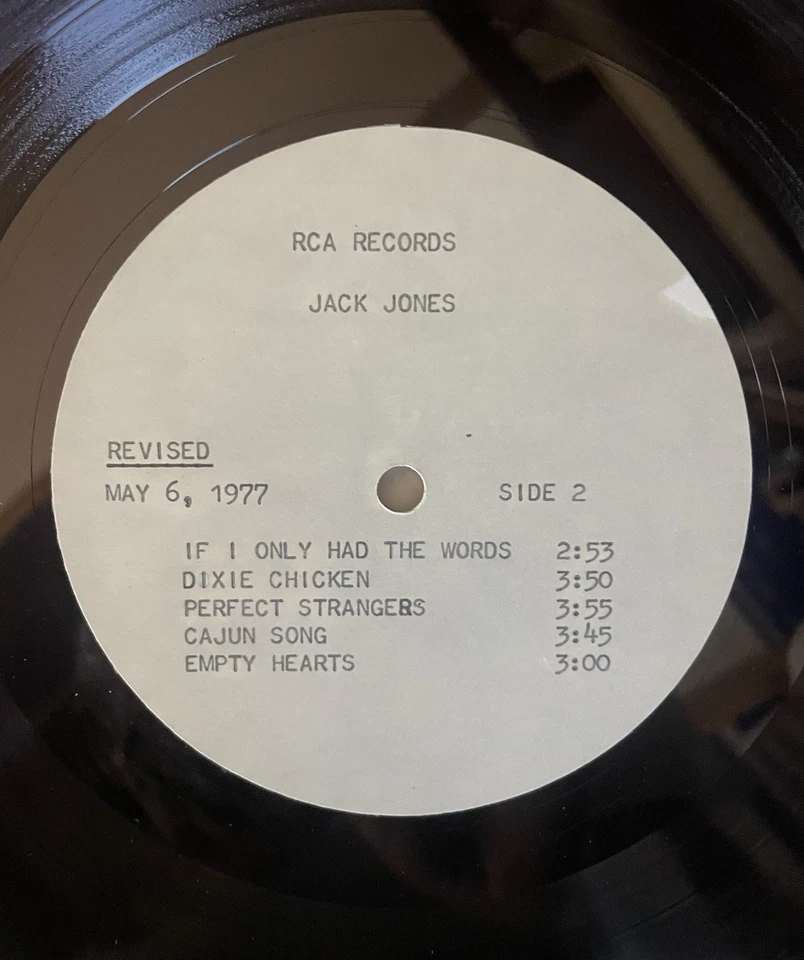 Jack Jones With One More Look At You Test Pressing & Promo Album Vinyl - Image 3 of 4
