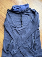 Under Armour Women  s Navy Cowl Neck Pullover Loose Fit Size Small