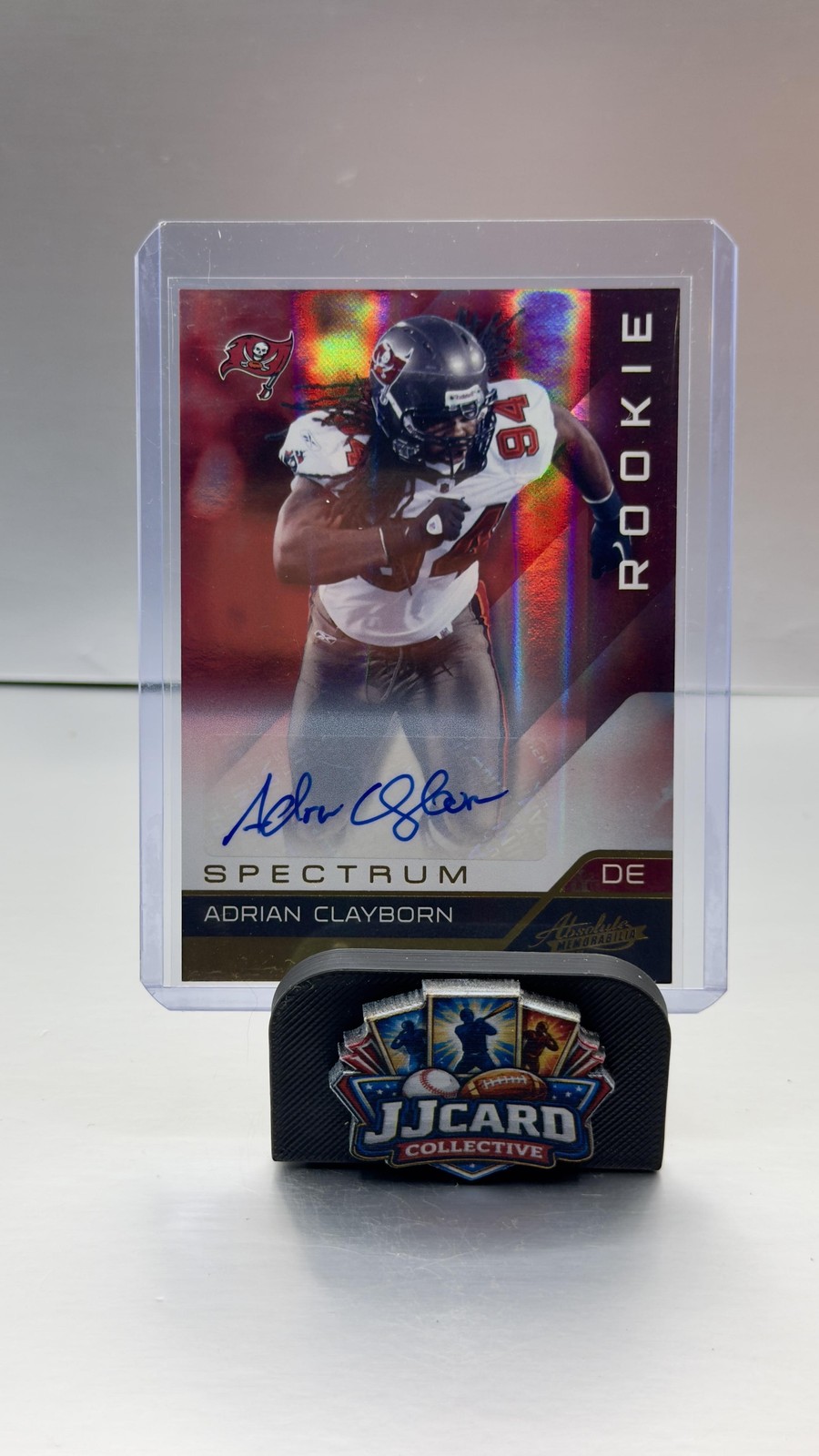 Adrian Clayborn Panini Absolute Memorabilia #150 Spectrum Gold Autograph