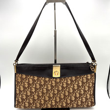Christian Dior Trotter Shoulder Bag Brown Can...