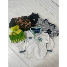 Janie and Jack 1/4 Zip Sweatshirt Romper Hat Tee Boys Bundle Size 3-6 Months