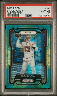 2023 Prizm Brock Purdy Hyper Prizm /175 #266 PSA 10 GEM MINT 49ers