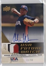 2009 Upper Deck Signature Stars 11/50 Asher Wojciechowski Patch Auto r7d
