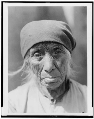 Serrano woman of Tejon,Indians of North America,Older Woman,c1924,Edward Curtis