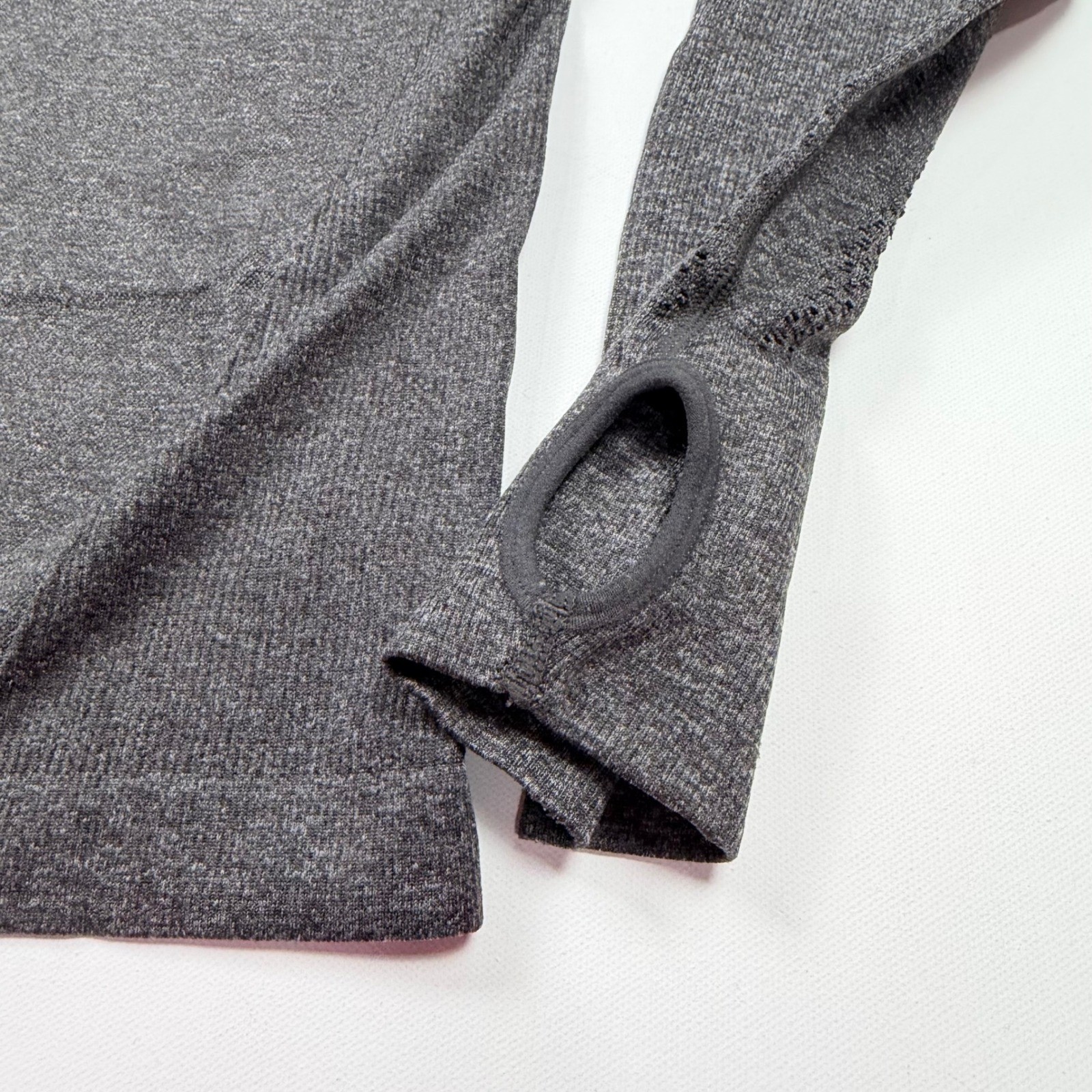 Fabletics Quarter Zip Pullover Womens Medium Gray… - image 4