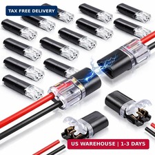 50PCS Double Wire Plug-in Connectors with Locking Clip, Quick Clip Fasteners Mul