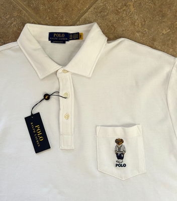 Polo Ralph Lauren Classic Fit Mesh Polo Shirt 3XB White w/ POLO