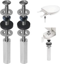 Stainless Steel Toilet Seat Bolts Kit With Washers And Nuts For Easy Installa...