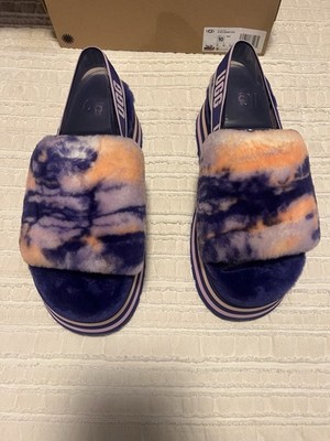 UGG  Fluff Yeah  Disco Marble Slide in Violet