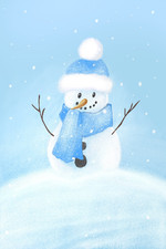 CHRISTMAS SNOWMAN CANVAS PRINT WALL ART READY TO HANG CA152