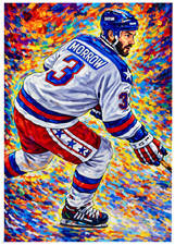 KEN MORROW * Team USA * HOCKEY * Illustrated Art Card * ATC ACEO