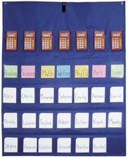 School Smart Calculator-Multi-Use Pocket Chart, 35 Pockets, 30 x 38 Inches