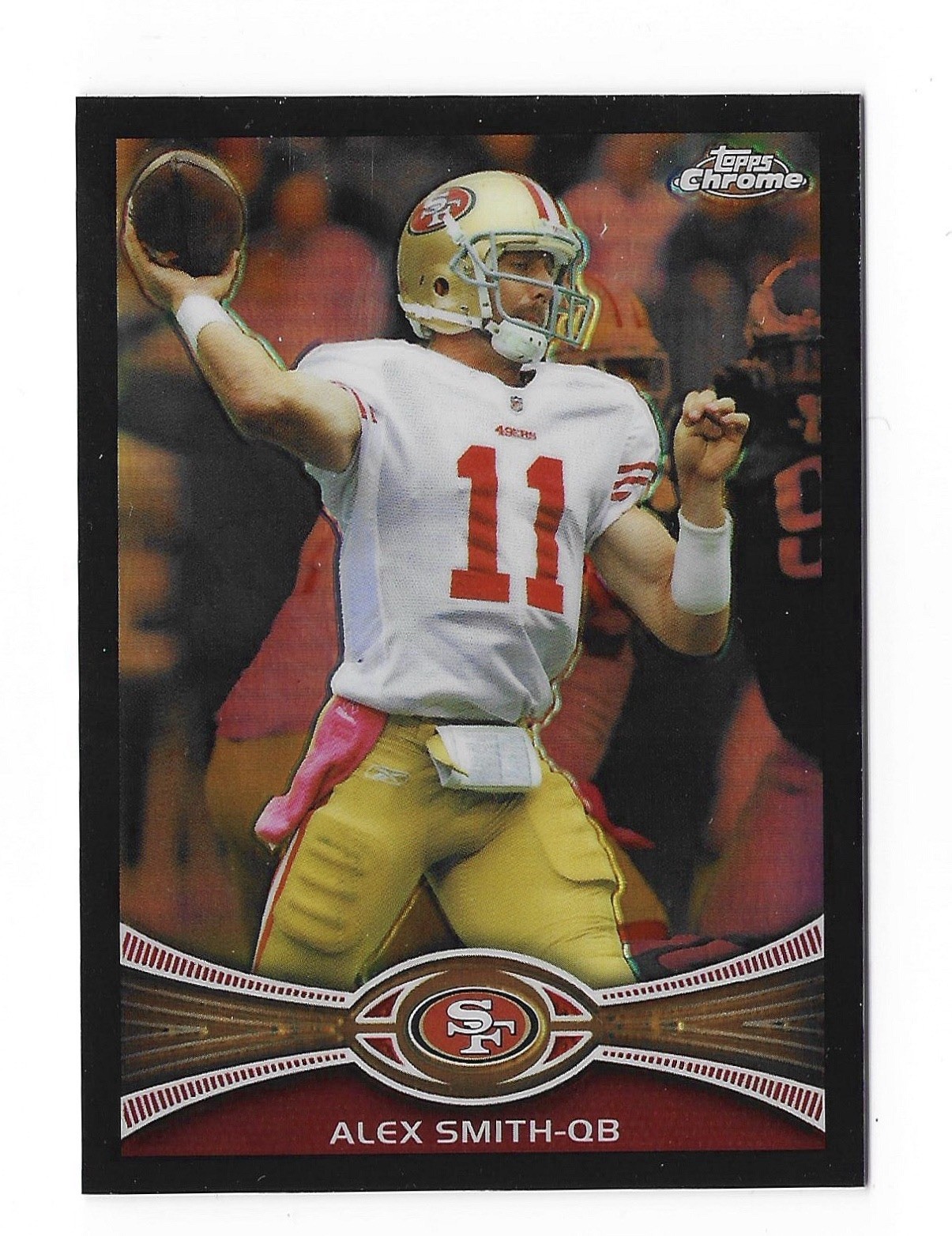 Alex Smith 2012 BLACK Topps Chrome Refractor /299, San Francisco 49ers #88