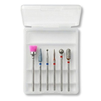 Professional Diamond Nail Drill Bit Set (6-Piece)