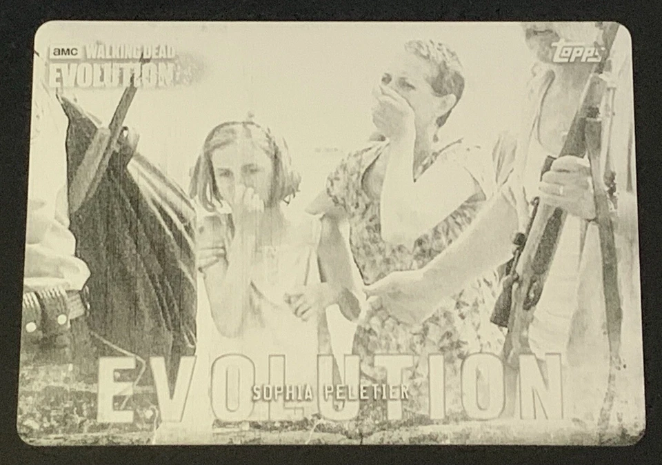 Topps AMC The Walking Dead 2017 Season 7 Black Printing Plate 1/1 Sophia & Carol - Image 3 of 4
