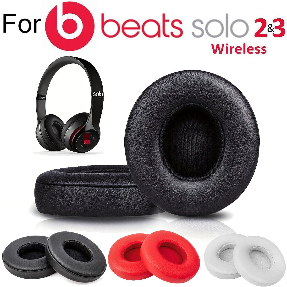NEW Ear Pad Cushion Replacement For Beats Dre Solo Wireless