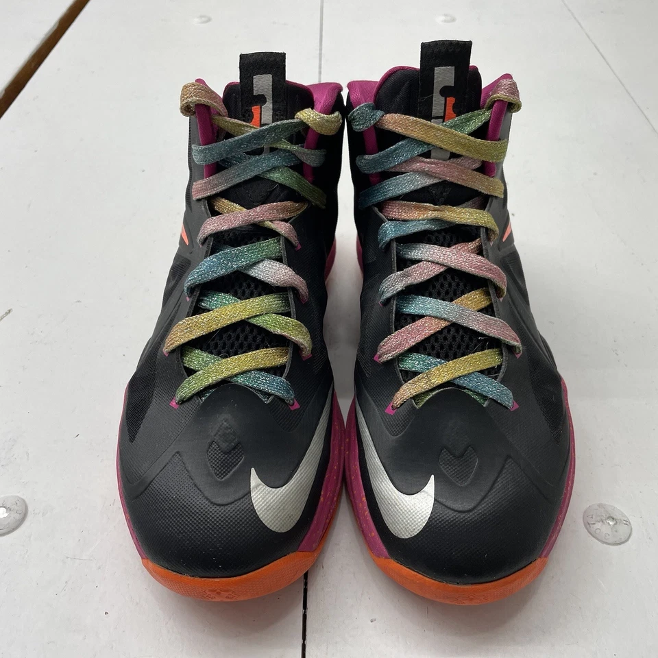 Nike Black Pink LeBron 10 GS ‘Floridian’ Basketball Shoes Girls Size 7Y Youth - Image 2 of 4