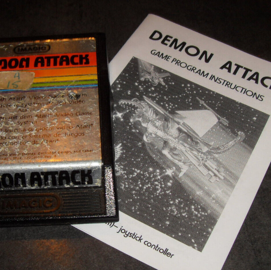 ABIMÉE 1re édition EO 1982 DEMON ATTACK Atari 2600 VCS + notice