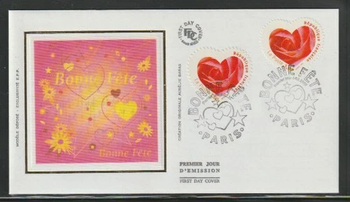 France 1999 SG3558 FDC (Paris) St. Valentine's Day-Heart Shaped Rose