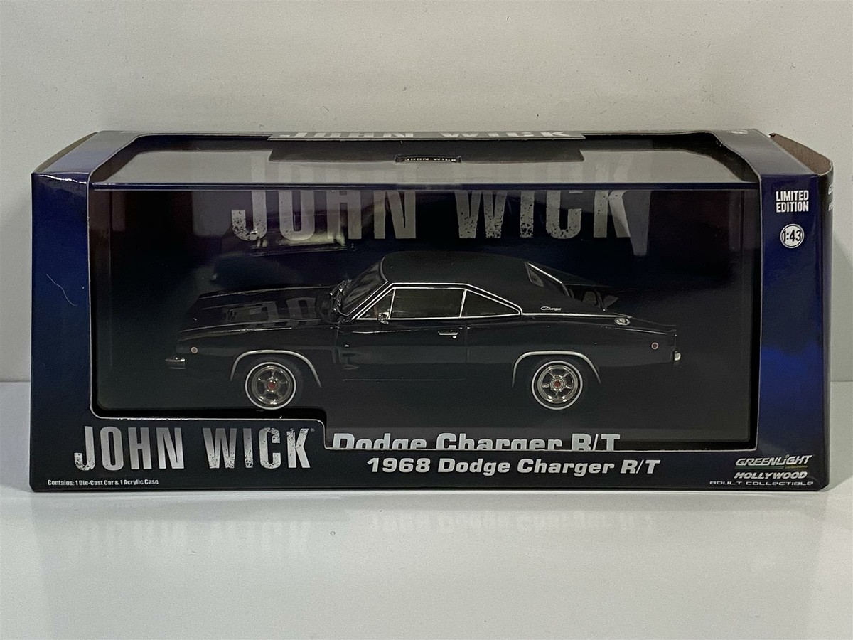 John Wick 1968 Dodge Charger R/T Black 1:43 Scale Greenlight 86608