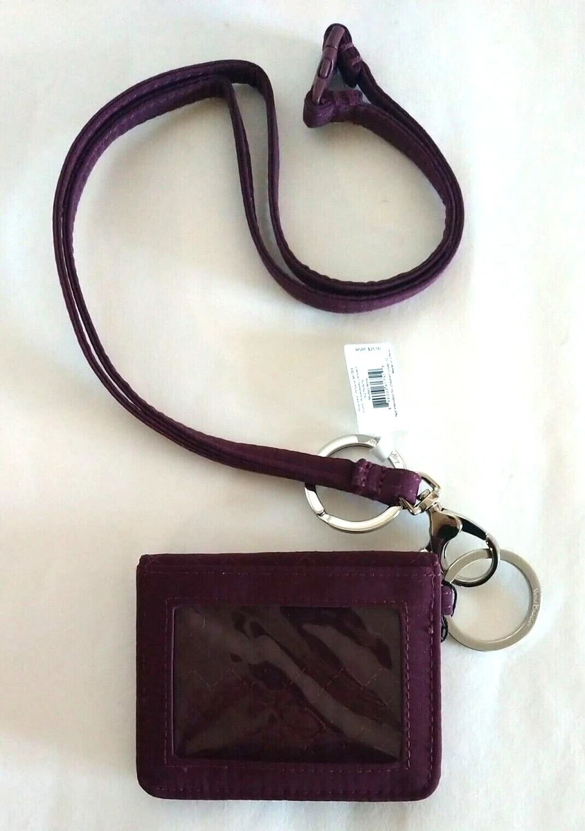 NWT Vera Bradley Iconic Campus Double ID Case + Breakaway Lanyard