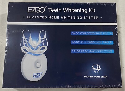 EZGO Teeth Whitening Kit LED Light 5X LED Fast-Result Teeth Whitener