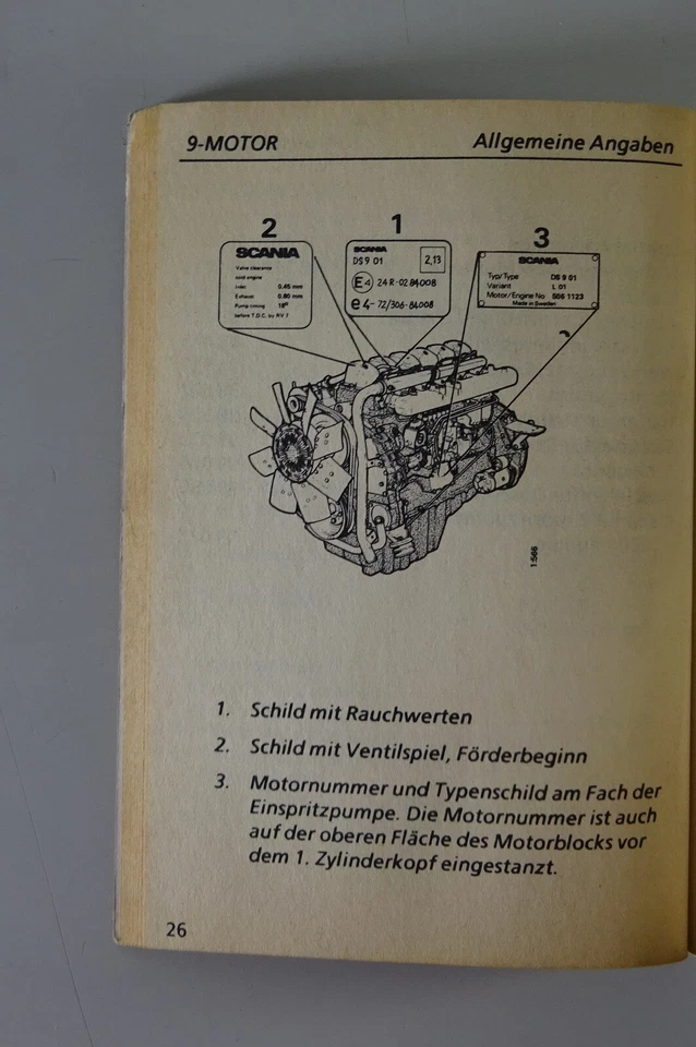Libro Di Tabelle Scania Motori 6 Cilindri & 8 Cilindri D 8/ 9/ 11/ 14 Del 1987 - Immagine 3 di 4