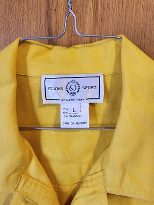 St John Sport Nordstrom Yellow Jacket Size Large | eBay