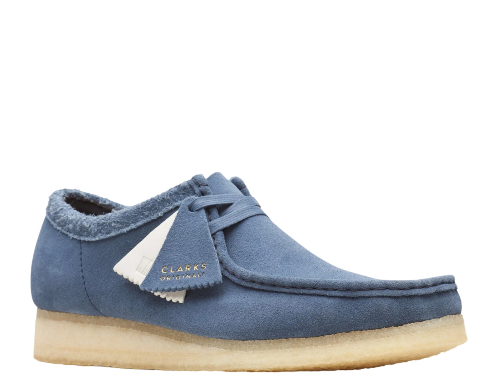 Clarks Originals Wallabee scarpe casual uomo blu pelle scamosciata 26166306