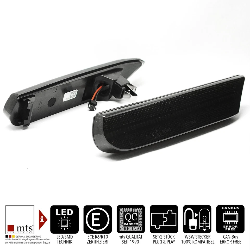 SCHWARZE LED Seitenblinker Porsche 911 996 Boxster 986 Carrera Cabrio - Bild 4 von 4
